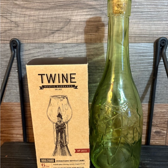twine Other - Hurricane Bottle Lamp + Bottle